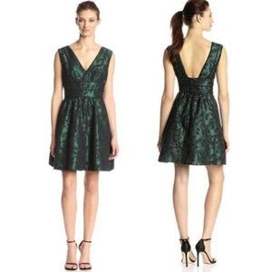 NWT JessicaSimpson Green Black Lace Cocktail Dress